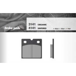 BRENTA klocki hamulcowe KH18 spiek metaliczny (złote) (bmw K75/100/1100/1200, R45/65/80/100) (ft 4141)