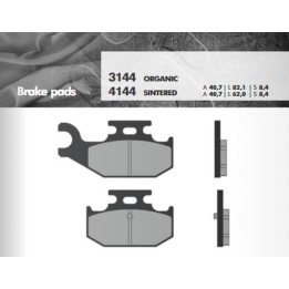 BRENTA klocki hamulcowe KH428 (YFM700 raptor 06-12 tył), spiek metaliczny (złote) (ft 4144)