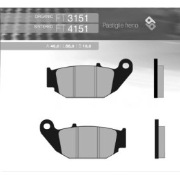 BRENTA klocki hamulcowe KH629 spiek metaliczny (złote) honda crf 250 l '13-'16 tył (ft 4151)