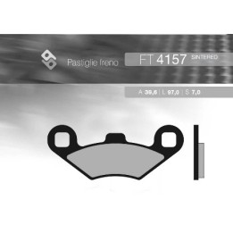 BRENTA klocki hamulcowe KH159 spiek metaliczny (złote) polaris (39,6X97X7) (ft 4157)