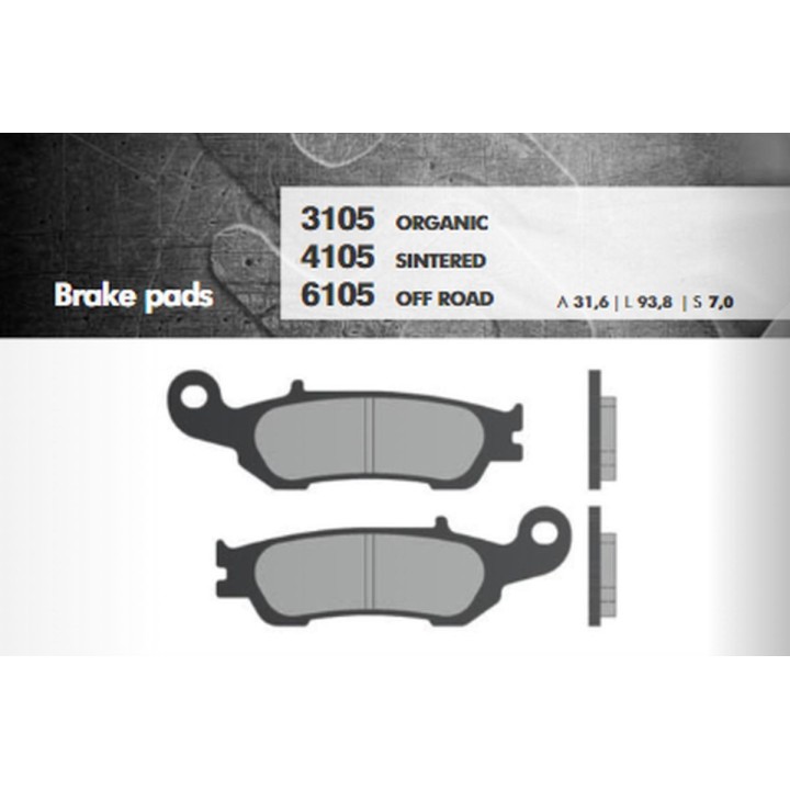 BRENTA klocki hamulcowe KH450 spiek metaliczny (złote) off road (ft 6105)