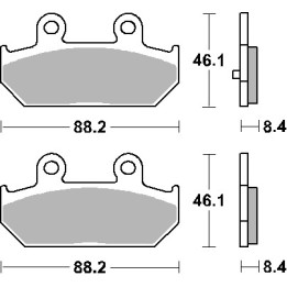 SBS klocki hamulcowe KH412 street standart ceramic
