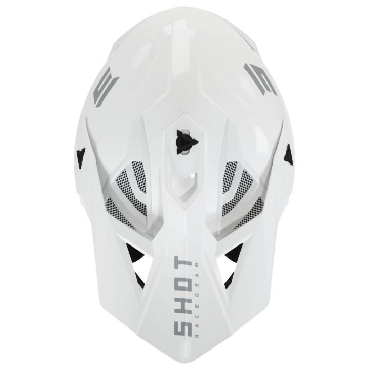 SHOT RACING WYPRZEDAŻ KASK MOTO LITE SOLID WHITE GLOSSY 2.0