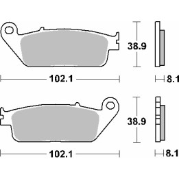 SBS klocki hamulcowe KH142 / KH226 maxi carbon tech
