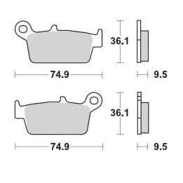 MOTO-MASTER klocki hamulcowe KH131 sinter metal oem: 11 (sinterpro racing) honda: cr 80-125-250-500, XR 250-400-600-650, kawa