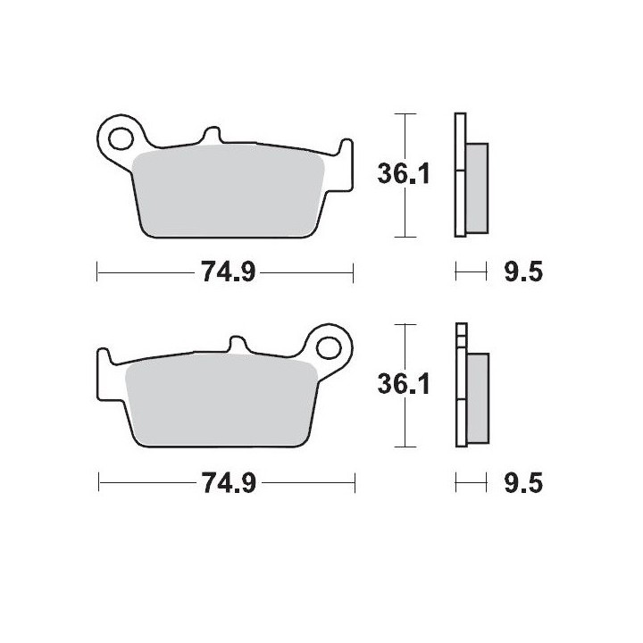 MOTO-MASTER klocki hamulcowe KH131 sinter metal oem: 11 (sinterpro racing) honda: cr 80-125-250-500, XR 250-400-600-650, kawa
