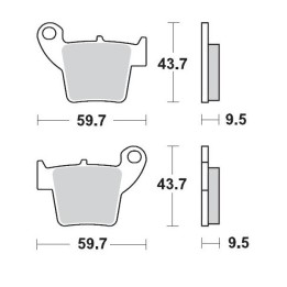 MOTO-MASTER klocki hamulcowe KH346 nitro racing sinter metal soft: 22 (nitro sport) cr 125-250, crf 450