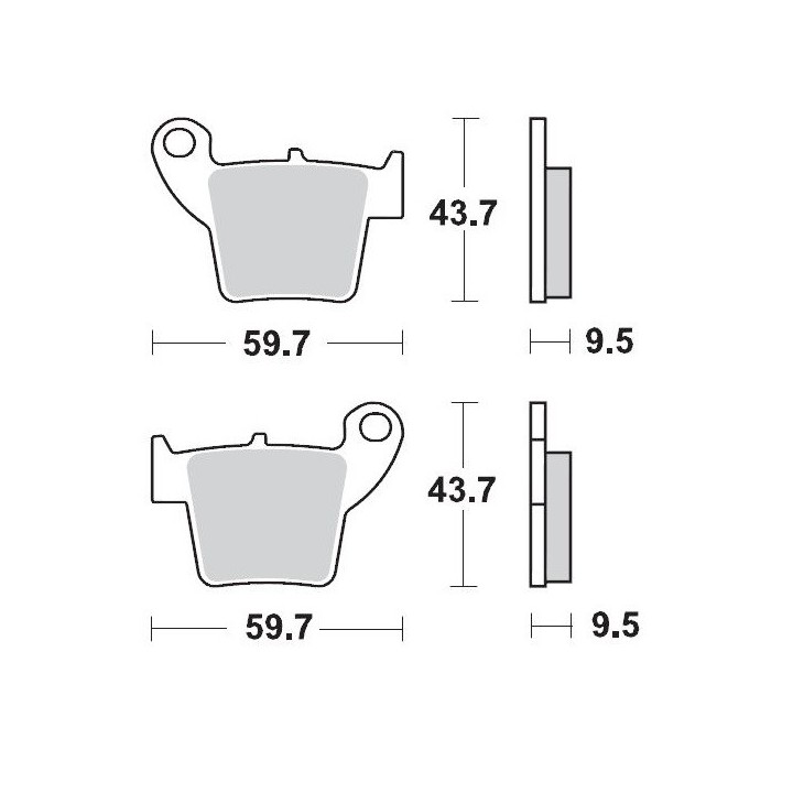 MOTO-MASTER klocki hamulcowe KH346 nitro racing sinter metal soft: 22 (nitro sport) cr 125-250, crf 450
