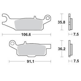 MOTO-MASTER klocki hamulcowe KH444 sinter metal oem: 11 (sinterpro racing) yamaha: yfm 700 grizzly przód-prawy