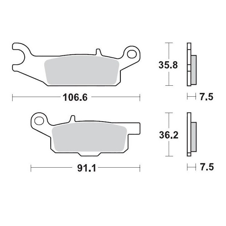 MOTO-MASTER klocki hamulcowe KH444 sinter metal oem: 11 (sinterpro racing) yamaha: yfm 700 grizzly przód-prawy