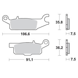 MOTO-MASTER klocki hamulcowe KH443 sinter metal oem: 11 (sinterpro racing) yamaha: yfm 700 grizzly przód-lewy