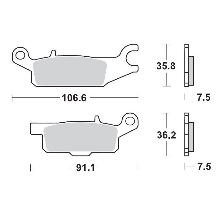 MOTO-MASTER klocki hamulcowe KH443 sinter metal oem: 11 (sinterpro racing) yamaha: yfm 700 grizzly przód-lewy