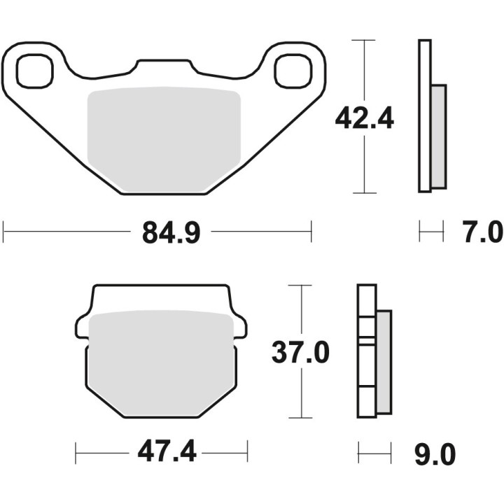 TRW zf klocki hamulcowe KH83 organic derbi senda 50 12-17, kawasaki klx 110 10-, kmx 125 87-98, suzuki ue 125 / 150 01-03, przó…