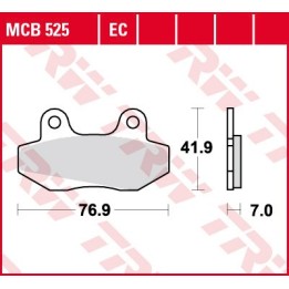 TRW zf klocki hamulcowe KH86 organic honda nsr 50 89-96, nsr 80 87-92, fs 125 sonic 03-, przód