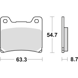 TRW zf klocki hamulcowe KH88 sinter street yamaha tzr 125 88-00, fzr 600 89-95, yzf 600 96-02, fz 750 85-94, xv 750 89-92, yzf…