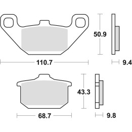 TRW zf klocki hamulcowe KH85 organic kawasaki en 500 90-03, gpz 600 85-90, vn 750 86-95, gtr 1000 86-93, zr 1100 96-97, vn 1500…