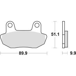 TRW zf klocki hamulcowe KH90 organic honda cb 450 84-85, vt 750 83-86, przód