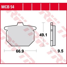 TRW zf klocki hamulcowe KH31 organic honda cx 500 79-84, cb 750 77-81, cb 900 79-81, cbx 1000 '79, gl 1000 / 1100 78-81, przód/…