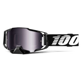 100 PROCENT GOGLE ARMEGA BLACK - MIRROR SILVER LENS