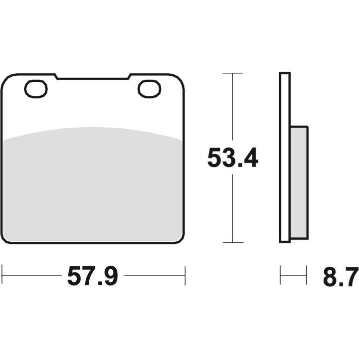 TRW zf klocki hamulcowe KH103 organic suzuki vs 1400 87-03, gsxf 1100 88-92, vs 800 92-03, vs 600 94-97, yamaha srx 250 85-87,…