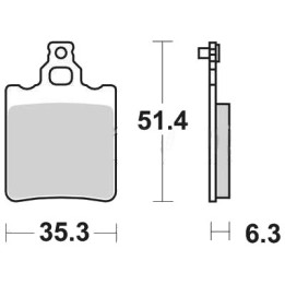 TRW zf klocki hamulcowe KH60 KH337 organic aprilia rs 50 95-10, rx 50 91-03, tuareg 125 88-89, ktm SX 60 98-00, SX 65 00-03, tył