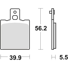TRW zf klocki hamulcowe KH47/2 organic yamaha tzr 125 91-95, tył