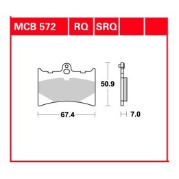 TRW zf klocki hamulcowe KH126 organic aprilia af 125 89-92, rs 125 95-06, gilera nordwest 600 91-93, moto guzzi quota 1000 89-9…