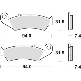 TRW zf klocki hamulcowe KH125 spiek metaliczny sinter offroad (wyczynowe) honda cr 125 / 250 87-94, nx / XR 250 88-95, cr 500 8…