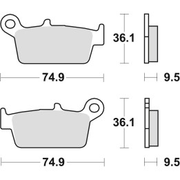TRW zf klocki hamulcowe KH131 sinter offroad (wyczynowe) honda crf 230 08-10, XR 250 88-97, XR 600 91-99, yamaha wr 125 98-07,…