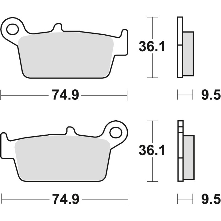 TRW zf klocki hamulcowe KH131 sinter offroad (wyczynowe) honda crf 230 08-10, XR 250 88-97, XR 600 91-99, yamaha wr 125 98-07,…