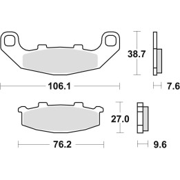 TRW zf klocki hamulcowe KH141 sinter street kawasaki gpz 500 94-04, zr 550 91-95, suzuki rgv 250 91-92, gsx 1100G 94-95, przód/…