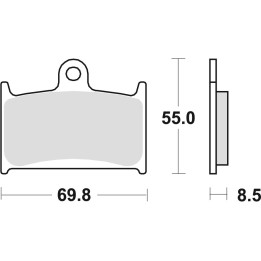 TRW zf klocki hamulcowe KH145 KH236 sinter street suzuki gsxr 750 88-93, gsxr 1100 89-92, triumph daytona 955 96-06, speed trip…