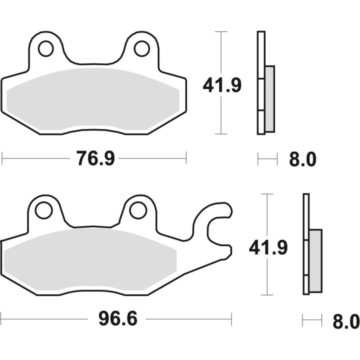 TRW zf klocki hamulcowe KH165 sinter offroad honda nsr 50 93-96, cb 125F 14-16, kawasaki ex 250 07-17, klf 300 89-07, suzuki dr…