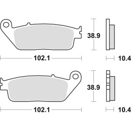 TRW zf klocki hamulcowe KH196 sinter street honda cbr 1000F 90-92, st 1100 90-95, yamaha MT-01 05-12, tył