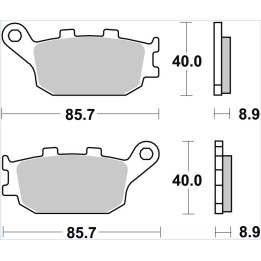 TRW zf klocki hamulcowe KH174 sinter street honda cbf 500 04-08, cb 600 hornet 98-15, cbf 600 04-13, cbr / rr 600 91-07, nc 700…
