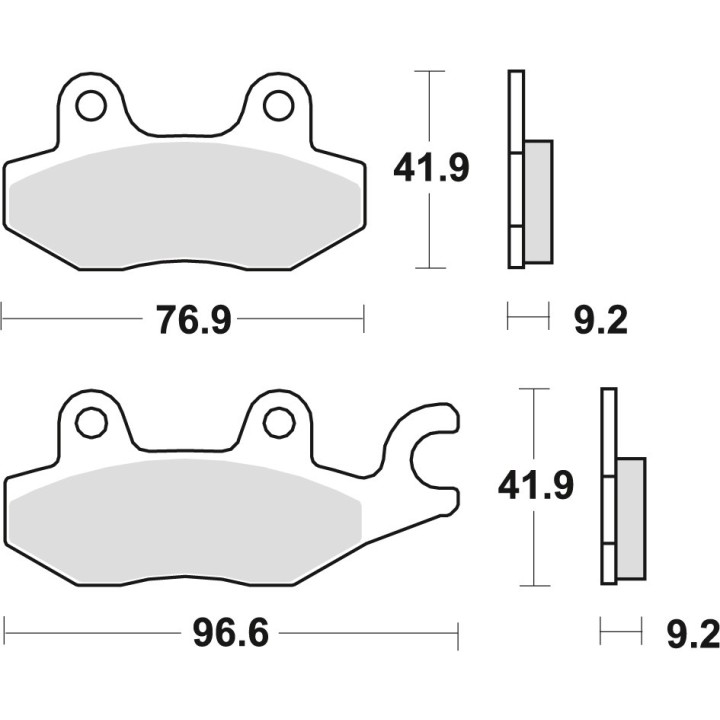 TRW zf klocki hamulcowe KH197 organic honda xlv 125 01-13, vt 125 shadow 99-08, suzuki burgman 125 '14-, yamaha tzr 50 97-00, p…