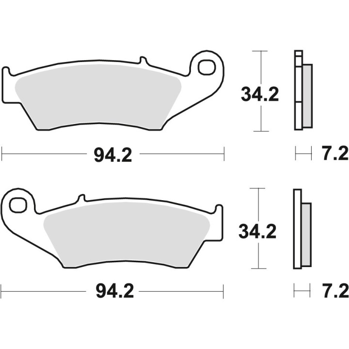 TRW zf klocki hamulcowe KH185 KH389 sinter sinter street honda xl 125 03-08, XR 400 96-03, xlv 650 transalp 97-13, xrv 750 afri…