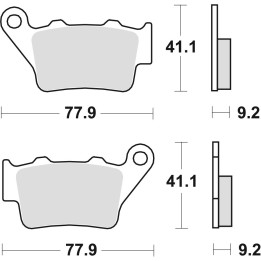 TRW zf klocki hamulcowe KH208 sinter offroad aprilia pegaso 650 01-10, ETV1200 caponord 13-17, honda nx 650 dominator 95-01, ya…