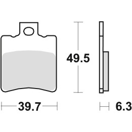 TRW zf klocki hamulcowe KH193 organic suzuki ap 95-98, ux 99-00, yamaha ns 50 '13-, yn 50 '97-, xn 125 00-03, przód