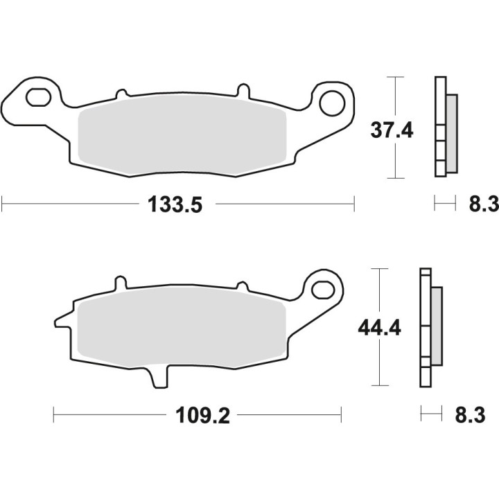 TRW zf klocki hamulcowe KH231 sinter street kawasaki ER6 06-16, versys 650 07-14, z 750, 04-06, ZR7 99-04, w 800 '11-, gpz 1100…