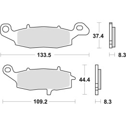 TRW zf klocki hamulcowe KH229 sinter street kawasaki ER5 01-06, ER6 06-16, versys 650 07-09, klr 650 95-04, z 750 04-06, ZR7 99…