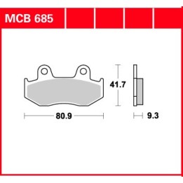 TRW zf klocki hamulcowe KH411 organic honda ch 125 spacy 94-99, ps 125 07-13, ps 150 06-10, przód