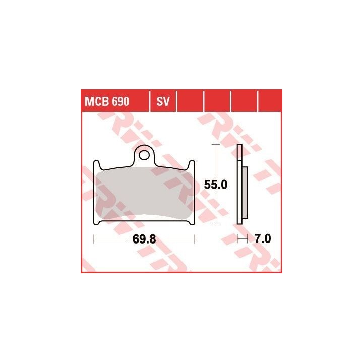 TRW zf klocki hamulcowe KH145 KH236 organic suzuki gsf 1200 96-00, rf 900 94-97 przód