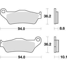 TRW zf klocki hamulcowe KH363 organic bmw R1100GS/R/RT/S 99-05 R1150GS/ADV/R/RS/RT 99-06 K1200GT/R/S 05-09 R1200C 98-05 R1200GS…