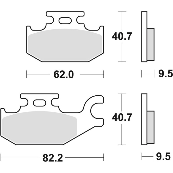 TRW zf klocki hamulcowe KH307 sinter offroad can-am outlander 500 07-12 ds 650 01-07 outlander 650 / 800 07-12, yamaha yfm 400…