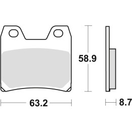 TRW zf klocki hamulcowe KH348 organic yamaha fzs 1000 fazer 01-05, xjr 1300 02-16, tył