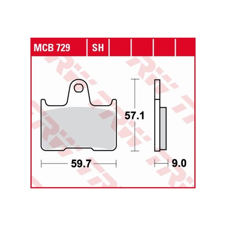 TRW zf klocki hamulcowe KH254 organic suzuki gsxr 600 04-05, gsf 650 05-06, gsxr 750 04-05, gsx 1400 01-07, tył