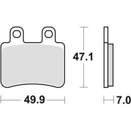 TRW zf klocki hamulcowe KH350 organic yamaha dt 50 02-08, xt 125 05-12, przód/tył