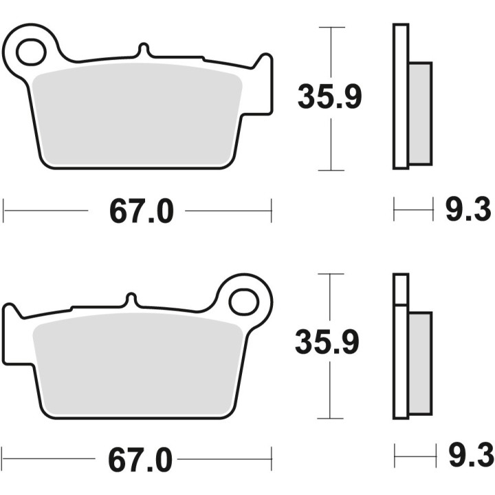 TRW zf klocki hamulcowe KH367 sinter offroad (wyczynowe) kawasaki kxf 250 04-, klx 450 07-, kxf 450 04-, kxe 450 10-, suzuki rm…