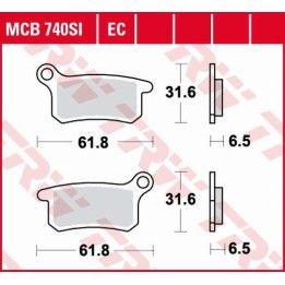 TRW zf klocki hamulcowe KH357 sinter offroad ktm SX 65 02-22, SX 85 03-11, przód/tył